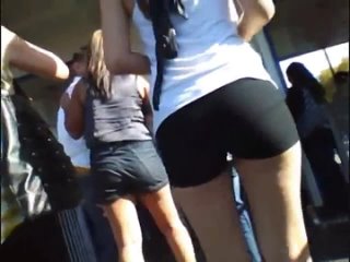 girl in sexy shorts